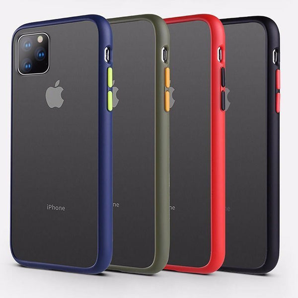 Silicone Case For iPhone 11 8 7 XS X XR SE 2020 Genuine Color Button Matte Cover