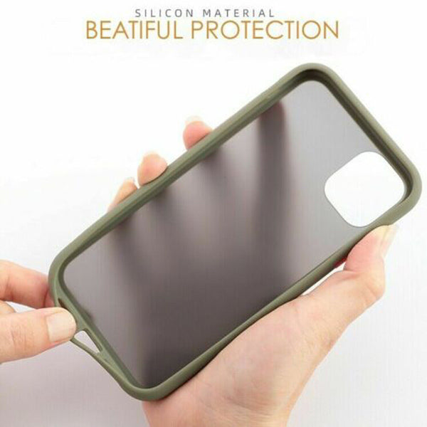 Silicone Case For iPhone 11 8 7 XS X XR SE 2020 Genuine Color Button Matte Cover