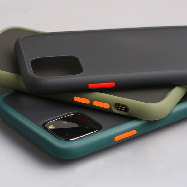 Silicone Case For iPhone 11 8 7 XS X XR SE 2020 Genuine Color Button Matte Cover