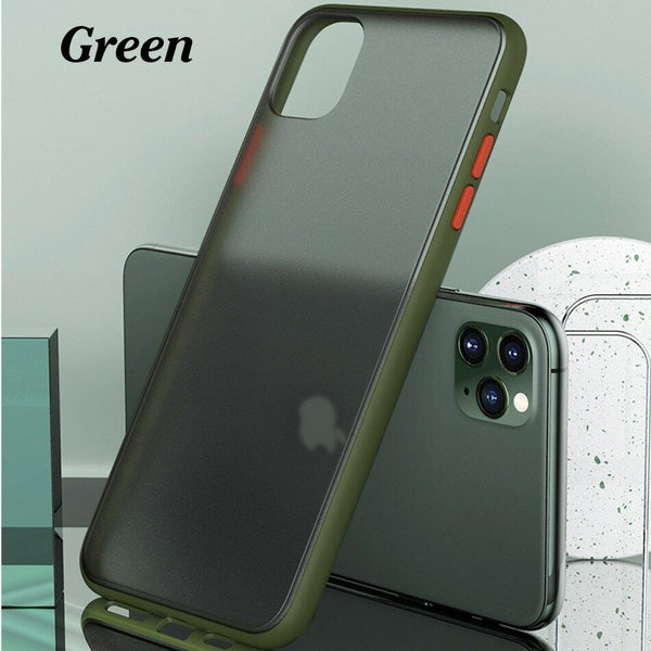 Silicone Case For iPhone 11 8 7 XS X XR SE 2020 Genuine Color Button Matte Cover