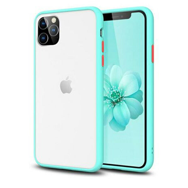 Silicone Case For iPhone 11 8 7 XS X XR SE 2020 Genuine Color Button Matte Cover