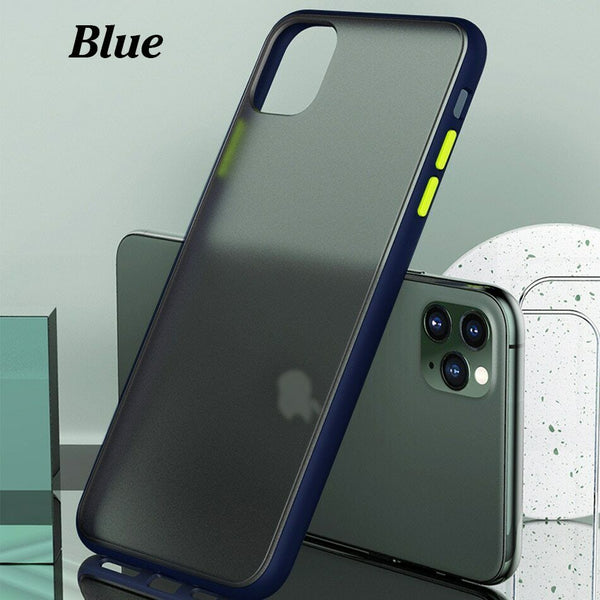 Silicone Case For iPhone 11 8 7 XS X XR SE 2020 Genuine Color Button Matte Cover