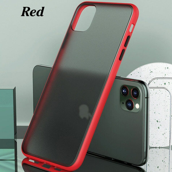 Silicone Case For iPhone 11 8 7 XS X XR SE 2020 Genuine Color Button Matte Cover