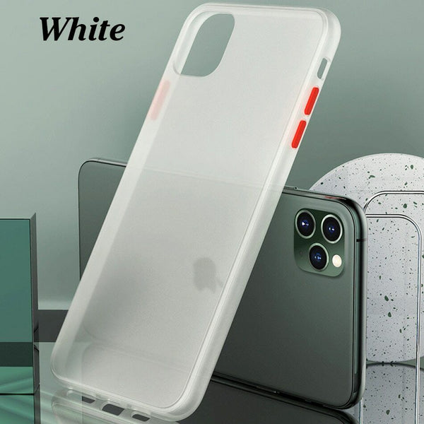 Silicone Case For iPhone 11 8 7 XS X XR SE 2020 Genuine Color Button Matte Cover