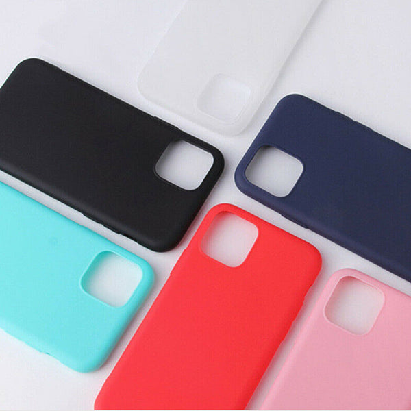 Ultra Slim Soft Gel Silicone TPU Matte Back Case Cover For iPhone 11, 11 Pro Max