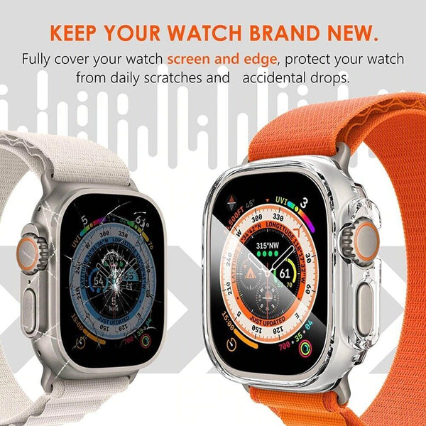 2X Tempered Glass For Apple Watch ULTRA Full Screen Protector 49mm-UK