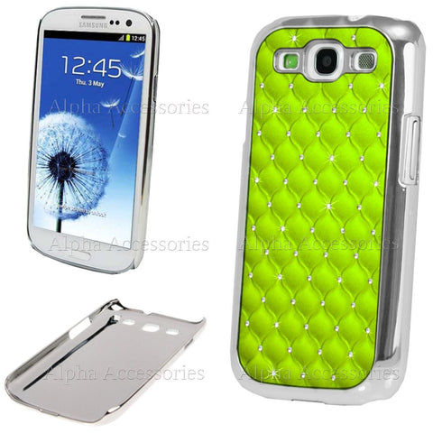 For Samsung Galaxy S3 SIII i9300 Luxury Chrome Design Bling Diamond Case Cover