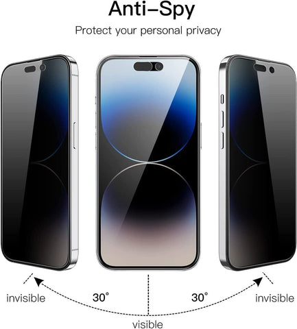 Privacy Tempered Glass For iPhone 14 13 12 Pro Max Anti-Spy Screen Protector UK