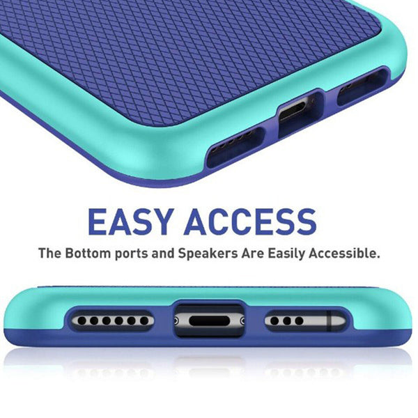 For iPhone 12 Pro Case Rugged Slim Anti Slip PC Silicone Shockproof Back Cover