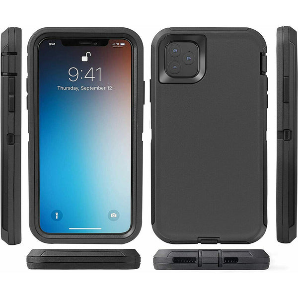 For iPhone 12 Pro Max Shockproof Heavy Duty Hybrid Armour Defender PC Case Cover