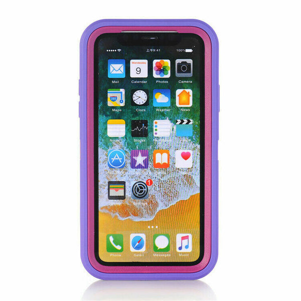 For iPhone 12 Pro Max Shockproof Heavy Duty Hybrid Armour Defender PC Case Cover