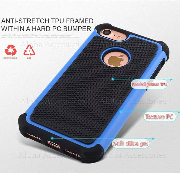 Case For Apple iPhone 7 Shockproof Dual Layer Silicone & Hard Defender Cover UK