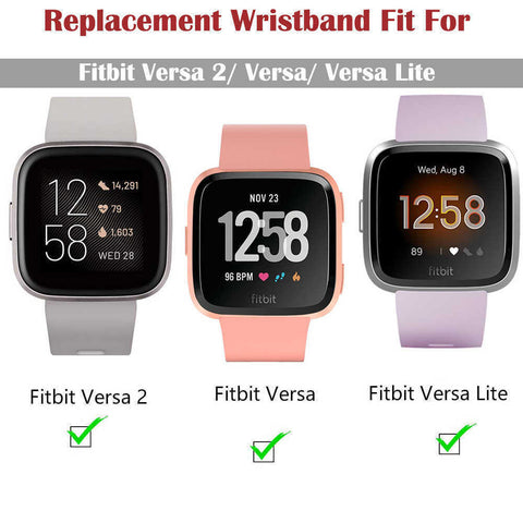 For Fitbit Versa Replacement Soft Silicone Buckle Classic Sport Watch Band Strap