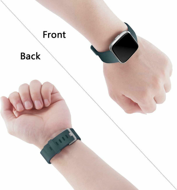 For Fitbit Versa Replacement Soft Silicone Buckle Classic Sport Watch Band Strap