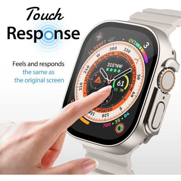 For Apple Watch Ultra 2 49mm Hard Glass Screen Protector Case Cover