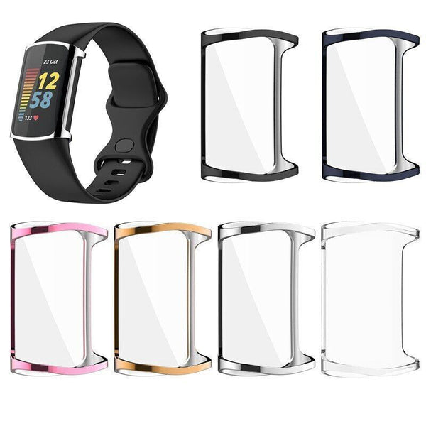 For Fitbit Charge 6 Watch Case Luxury TPU Silicone Gel Screen Protector Cover