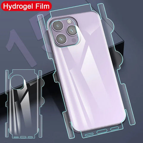 For Apple iPhone 15 Pro Max Hydrogel Film Soft Full Back Protector Cover -UK