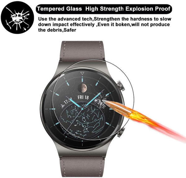 2X Gorilla Tempered Glass Screen Protector For Huawei Watch GT2 Pro Cover UK