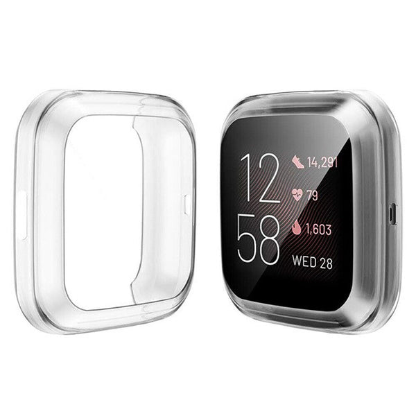 Case For Fitbit Versa 4 Sense 2 Watch TPU Silicon Screen Protector Gel Cover