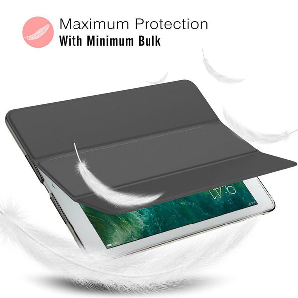 Leather Stand Slim Crystal Clear Back Case For iPad 7th Gen 10.2 (2019) Cover