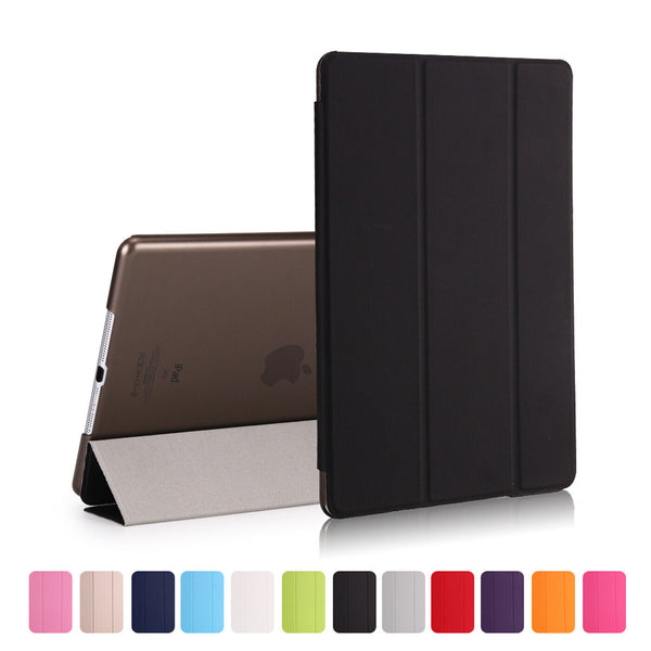 Leather Stand Slim Crystal Clear Back Case For iPad 7th Gen 10.2 (2019) Cover