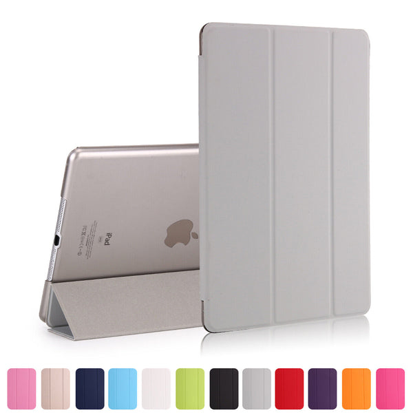 Leather Stand Slim Crystal Clear Back Case For iPad 7th Gen 10.2 (2019) Cover