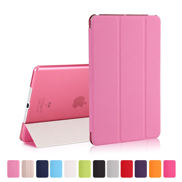 Leather Stand Slim Crystal Clear Back Case For iPad 7th Gen 10.2 (2019) Cover