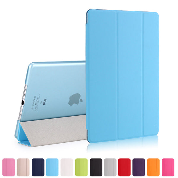 Leather Stand Slim Crystal Clear Back Case For iPad 7th Gen 10.2 (2019) Cover