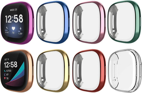 Case For Fitbit Versa 3 Sense Watch Soft TPU Silicon Screen Protector Gel Cover