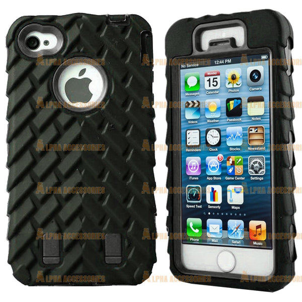 Tyre Grain Heavy Duty Hybrid Shock Proof Case Cover For Apple iPhone 5S, 5, SE