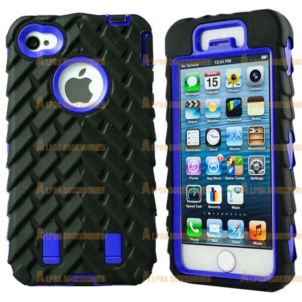 Tyre Grain Heavy Duty Hybrid Shock Proof Case Cover For Apple iPhone 5S, 5, SE