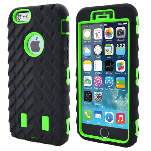 Tyre Grain Heavy Duty Hybrid Shock Proof Case Cover For Apple iPhone 5S, 5, SE