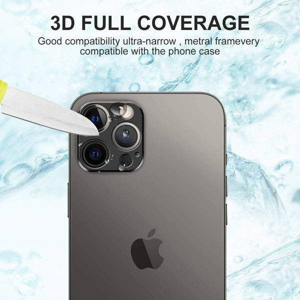 For iPhone 13 Pro Max Phone Camera Shield Lens Protector Metal Slim Film Cover