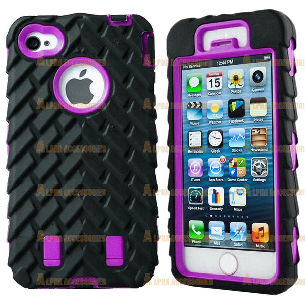 Tyre Grain Heavy Duty Hybrid Shock Proof Case Cover For Apple iPhone 5S, 5, SE