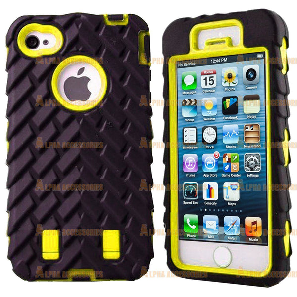 Tyre Grain Heavy Duty Hybrid Shock Proof Case Cover For Apple iPhone 5S, 5, SE