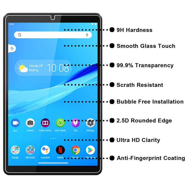 Tempered Glass For Lenovo Tab M8 HD 2019 (2nd Gen) Tablet Screen Protector Cover