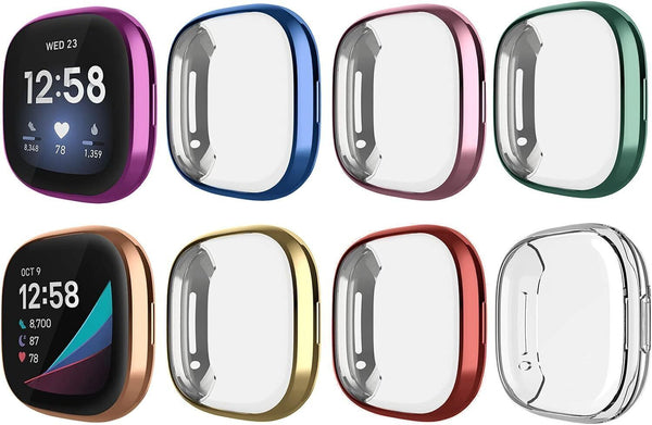 Case For Fitbit Versa 3 4 Sense 2 Watch TPU Silicon Screen Protector Gel Cover