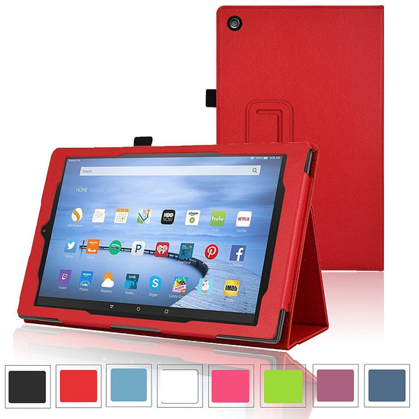 For Amazon Fire 7 Tablet 12th Generation 2022 Leather Case Smart Stand Cover