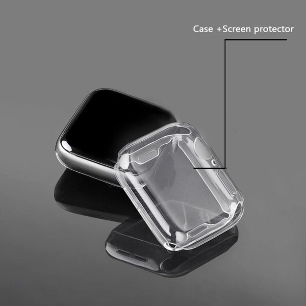 Case for Apple Watch 9 Clear Thin TPU Case Screen Protector Cover - UK