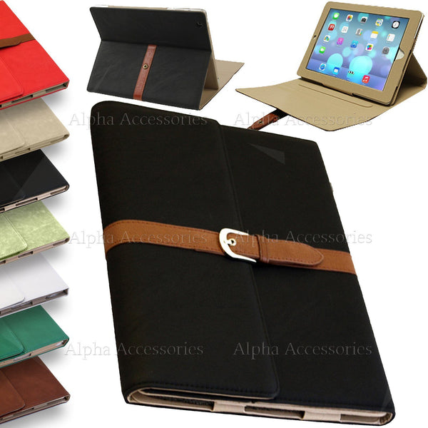 Suede Leather Belt Case Apple iPad Air Smart Flip Buckle Cover For iPad 4, 3, 2