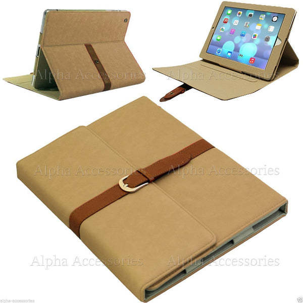 Suede Leather Belt Case Apple iPad Air Smart Flip Buckle Cover For iPad 4, 3, 2