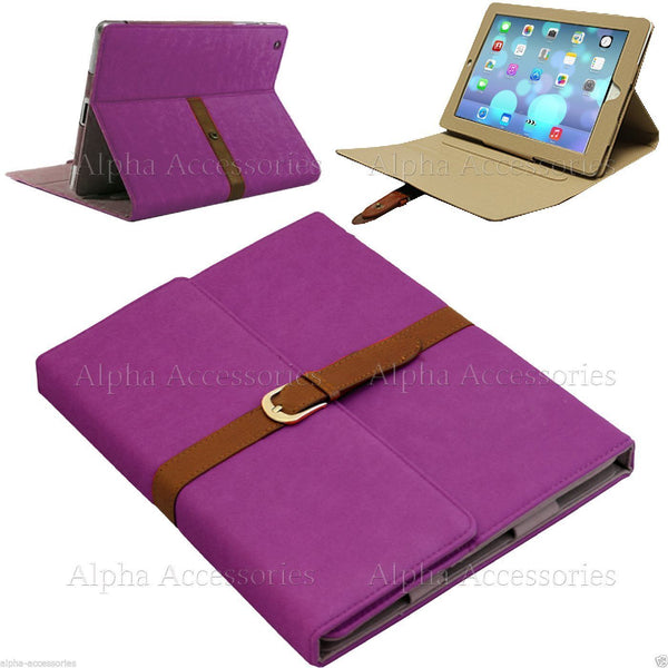 Suede Leather Belt Case Apple iPad Air Smart Flip Buckle Cover For iPad 4, 3, 2