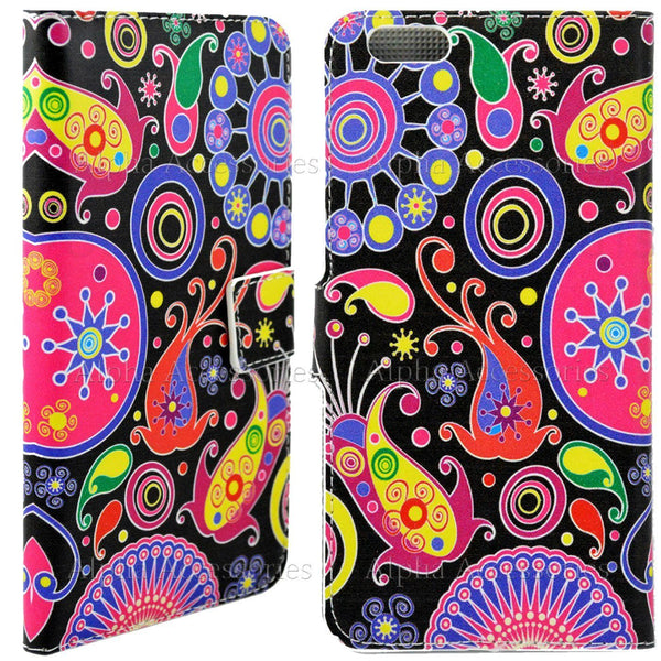 Leather Wallet Magnetic Flip Case Cover For Various Samsung & iPhones UK