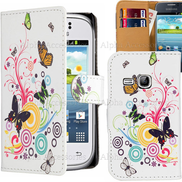 Leather Wallet Magnetic Flip Case Cover For Various Samsung & iPhones UK