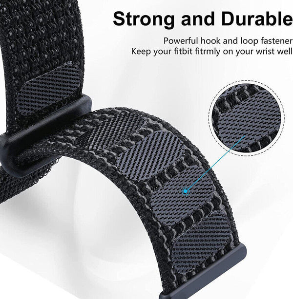 For Fitbit Versa 3 4 Replacement Strap Nylon Loop Woven Sports Watch Band