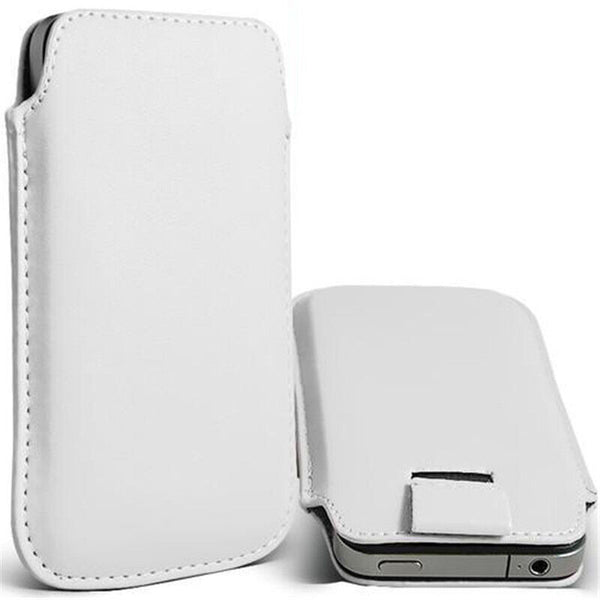 For Apple iPhone 14, 14 Pro Pull Tab Leather Pouch Case Ultra Slim Cover