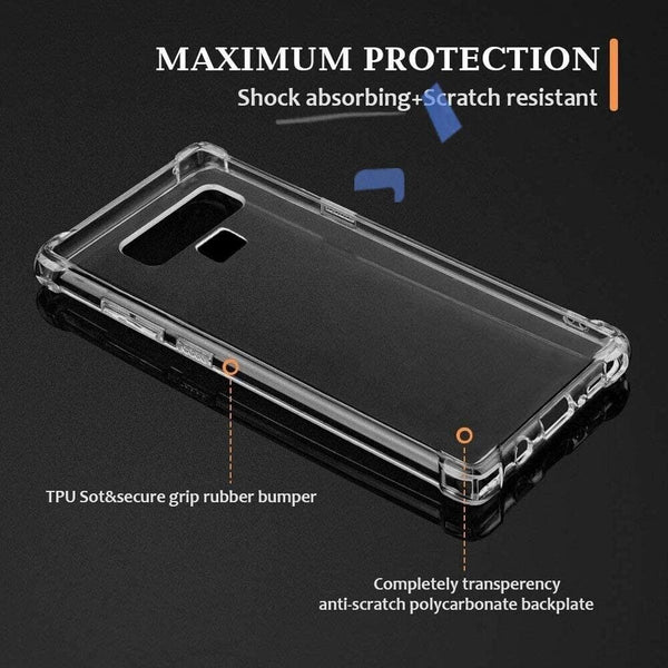 Shockproof Case For Samsung Galaxy Note 9  Clear Thick Bumper Gel TPU Cover