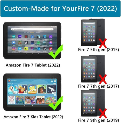 Tempered Glass Screen Protector For Amazon Kindle Fire 7 Kids 2022 (12th Gen) UK