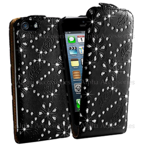 For Samsung Galaxy S3 Leather Flip Diamond Case Holder Glitter Cover