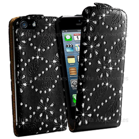 For Samsung Galaxy S3 Leather Flip Diamond Case Holder Glitter Cover